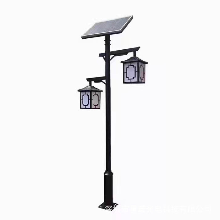 Solar garden lamp column head lamp 3M square Chinese garden lamp community aluminum profile solar landscape lamp