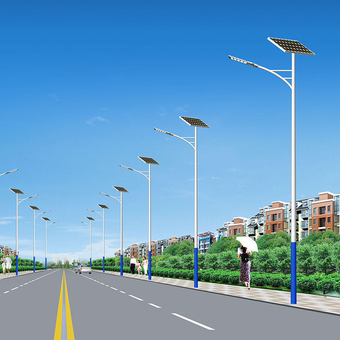 Lâmpada de rua solar LED integrada ao ar livre impermeável lâmpada de rua 6m nova reconstrução de estrada rural lâmpada de rua municipal