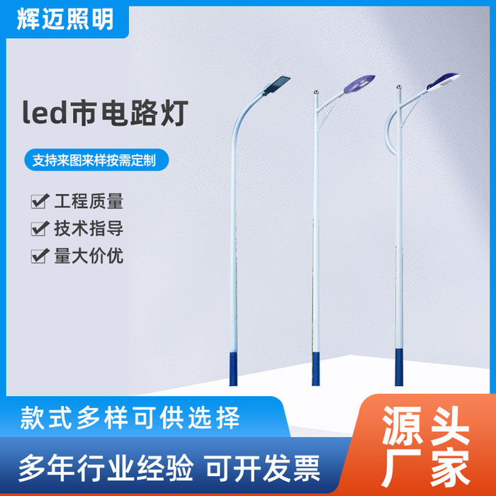 City circuit lamp outside 5m 6m 7m water proof LED new rural municipal engineering road single arm street lamp