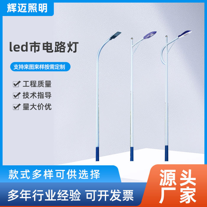 City circuit lamp outdoor 5m 6m 7m waterproof LED new rural municipal engineering road single arm street lamp