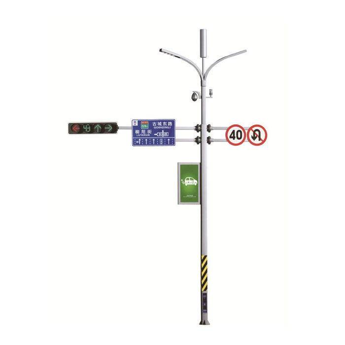 Integrált közös pólus utcai lámpa intelligens utcai lámpa közlekedési jelző lámpa integrált pólus multifunkcionális kombinált pólus utcai lámpa pólus