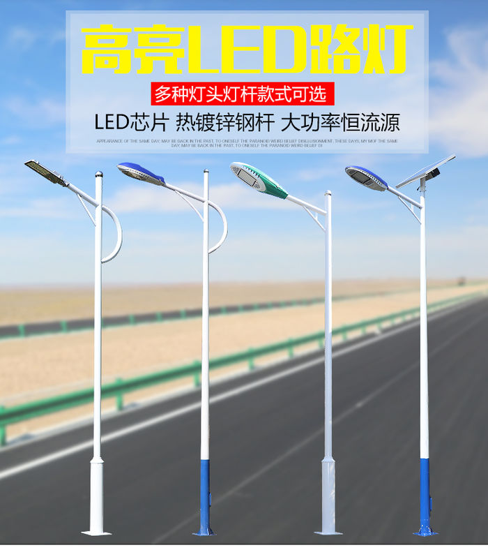 Dalawang lampa pole sa labas ng kalye 6m 10m LED puno ng mga explosion-proof street lamps para sa mataas na pole oil station ng bagong rural square