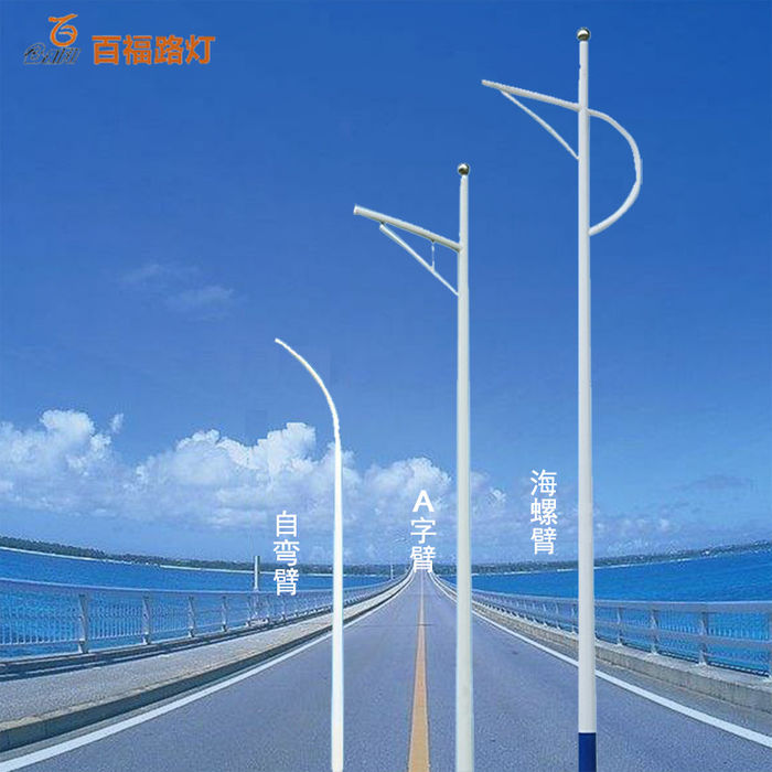 Poste de luz de 10 metros 6 metros LED rural Municipal Road single ARM solar road LAMP Pole wholesale manufacturer