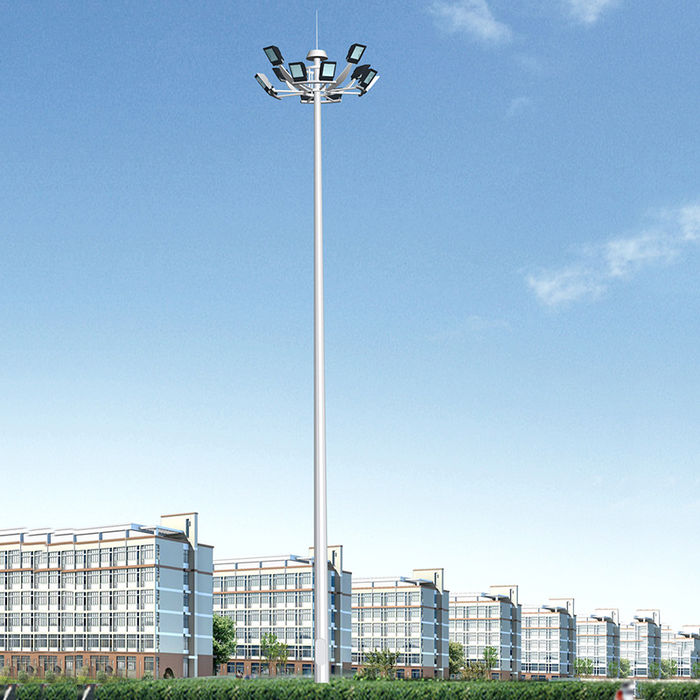 Fabricante de lámparas de poste alto Plaza campo de juego 25m elevación automática tipo de lámpara de poste medio LED lámpara de poste alto