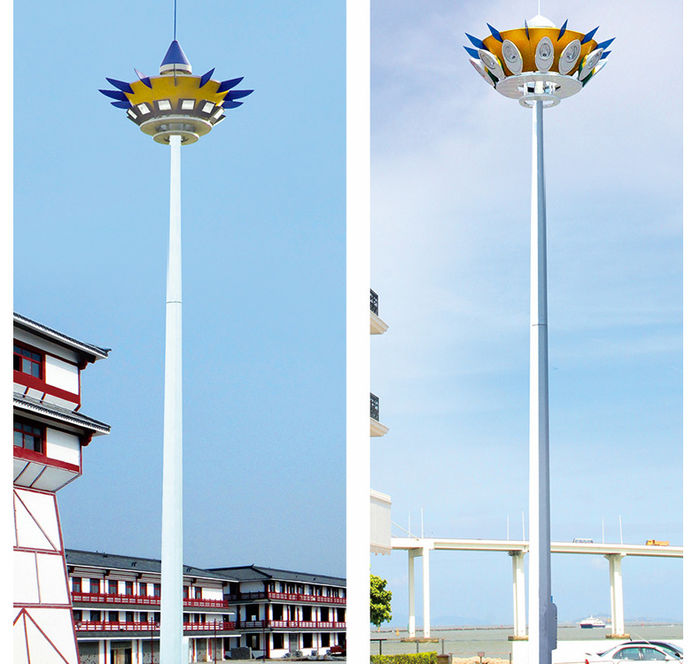 High pole lamp outdoor basketball court lamp parking square lamp 8m 20m 25m led lifting medium pole street lamp