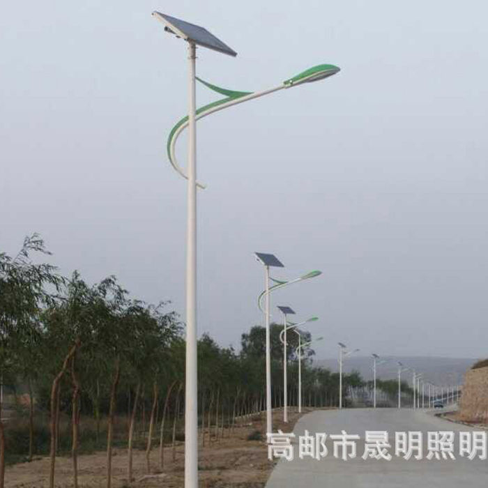 Una nova construcció rural de 6 metres de llum solar de 12 metres de llum solar de carrer exterior integrat LED llum solar d-acer inoxidable