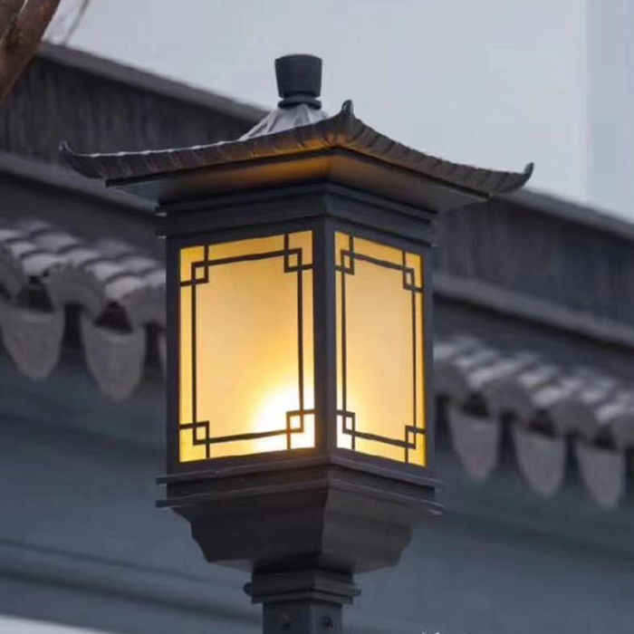 Lampa sráide Zhongcheng le stil ghairdín 3