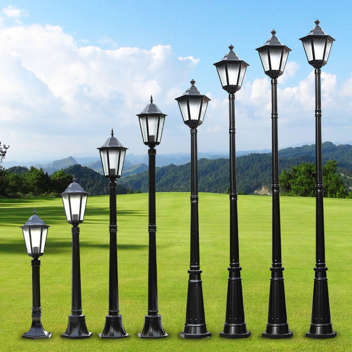 Továrna přímý prodej sloupcové hlavové lampy kuličkového typu domácnosti venkovní LED nádvořní lampa zahradní krajina kruhové solární sloupcové hlavové lampy