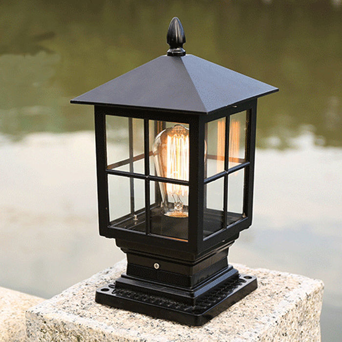 Chinese aluminum alloy outdoor column head lamp waterproof and antirust led courtyard lamp villa garden lawn lamp manufacturer direct sales