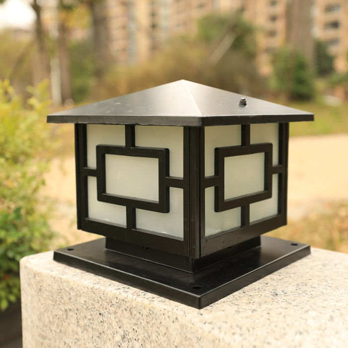 Chinese stijl kolom hoofdlamp outdoor muur lamp binnenplaats lamp poort kolom hoofdlamp villa tuin waterdichte landschap lamp