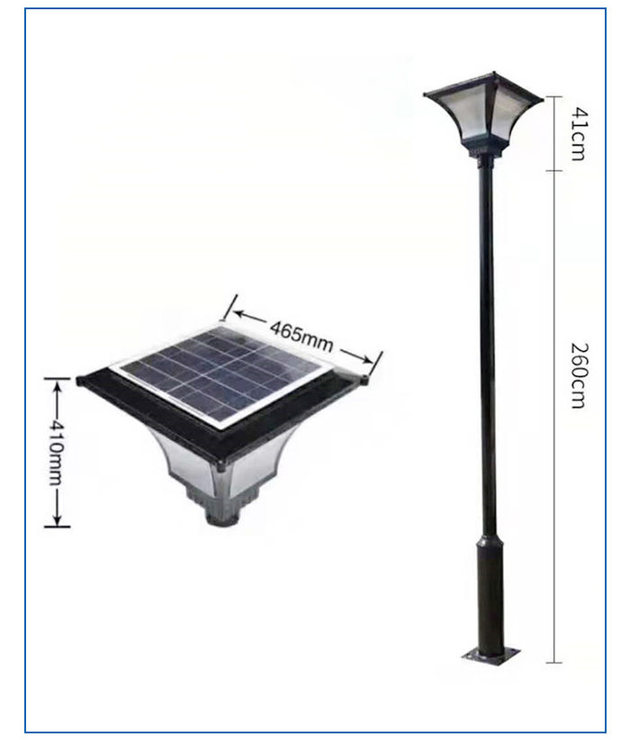 Personalizzazione di sostegno all-illuminazione esterna di sostegno all-illuminazione esterna di sostegno della luce stradale solare del giardino