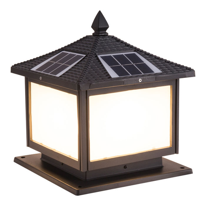 Solar column head lamp enclosure lamp outdoor gate enclosure lamp garden villa courtyard lamp LED column lamp