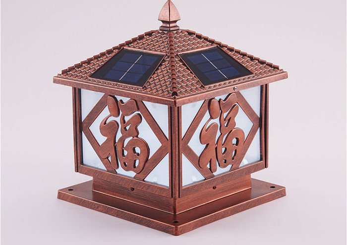 Solar column head lamp enclosure courtyard wall lamp waterproof outdoor European garden villa courtyard lamp has many styles