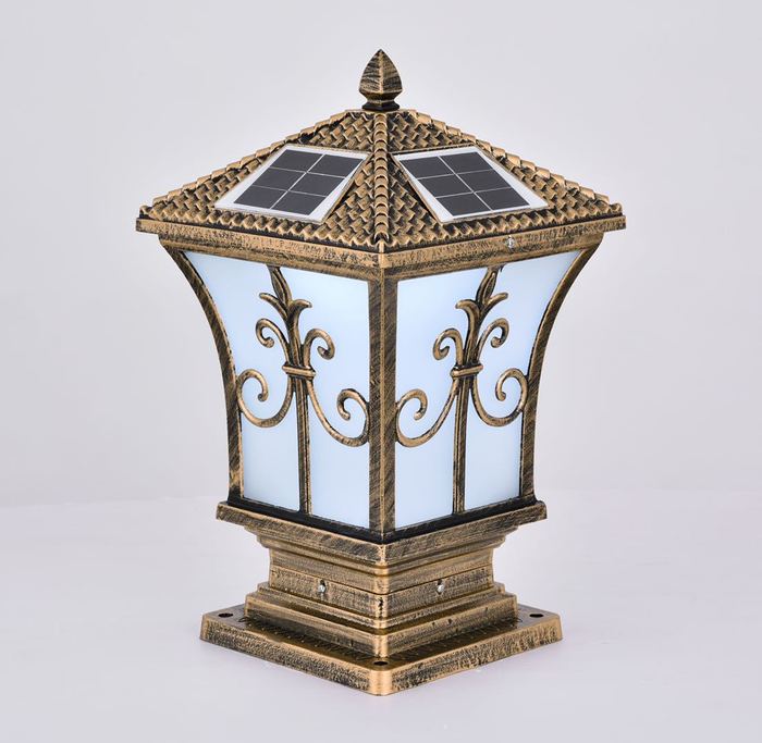 Solar energy column head lamp outdoor engineering door column fence household courtyard lamp dual-purpose villa enclosure LED lamp