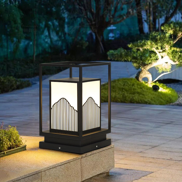 Outdoor Courtyard lamp waterproof wall column lamp Garden Chinese villa garden landscape engineering lamp back garden ground lamp