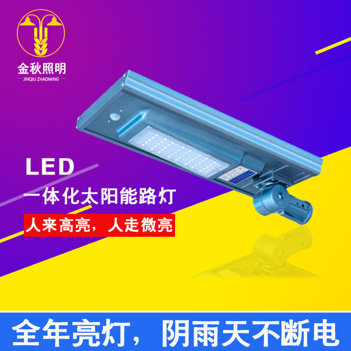 Manufacturer direct supply integrated solar street lamp 30W new rural street lamp infrared solar induction lamp price