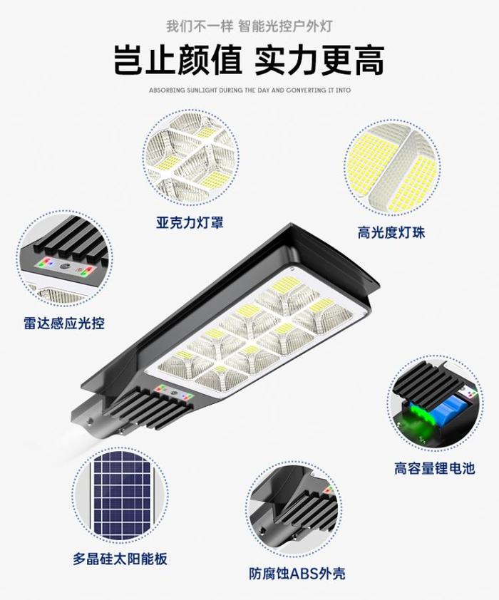 Výrobce přímý prodej solární venkovní lampy lidské tělo indukce domácnosti venkovní osvětlení závěsná lampa super jasná vysoce výkonná pouliční lampa