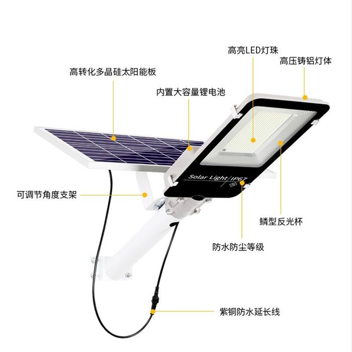 Lampione stradale solare all-aperto Community Township Illuminazione stradale Nuovo progetto rurale di energia solare LED lampada stradale di costruzione