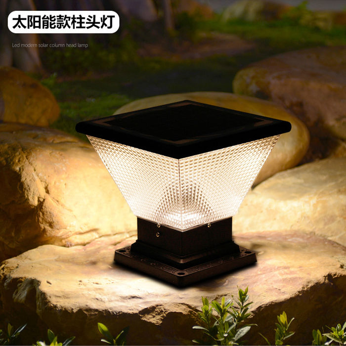 Kolom hoofdlamp zonne-energie outdoor moderne led binnenplaats lamp kolom hoofdlamp outdoor gazon lamp Tuin Villa wandlamp