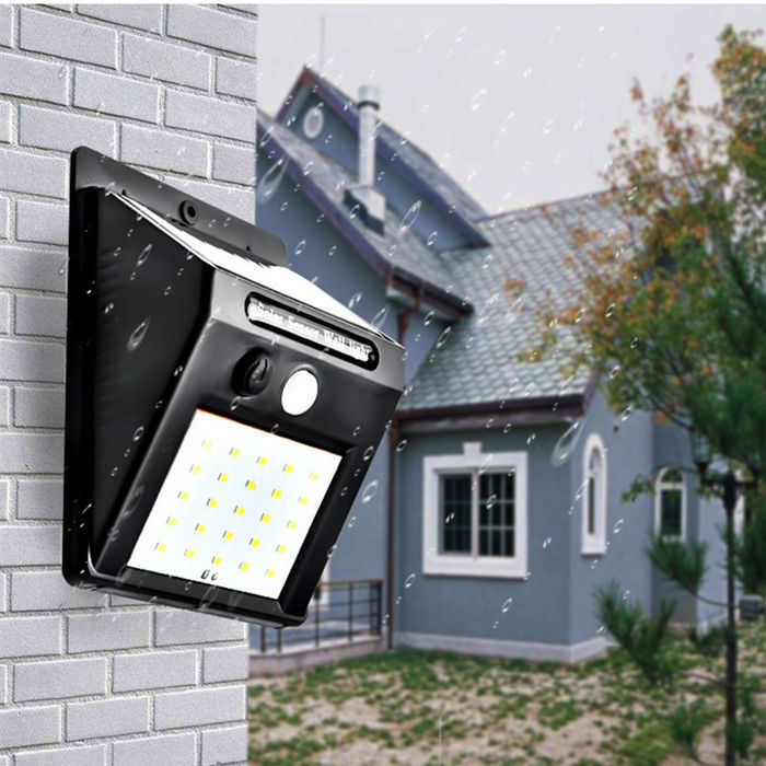 Melewati perbatasan 30led solar Induction wall lamp human body induction lamp outdoor yard landscape lamp household garage lamp