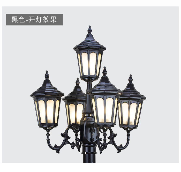 Street lamp waterproof garden villa community household 220V super bright courtyard 3M high pole new rural European outdoor lamp