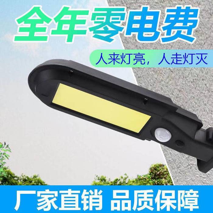 New 100cob induction solar street lamp outdoor courtyard lamp 60led indoor and outdoor human body induction lamp