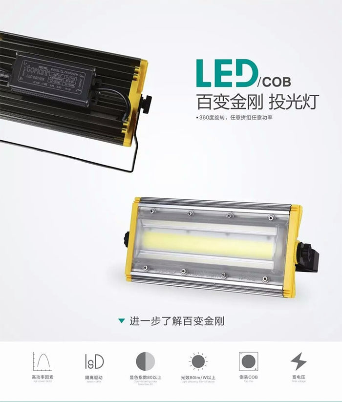 Luz de proyección LED 50w luz de inundación industrial y minera