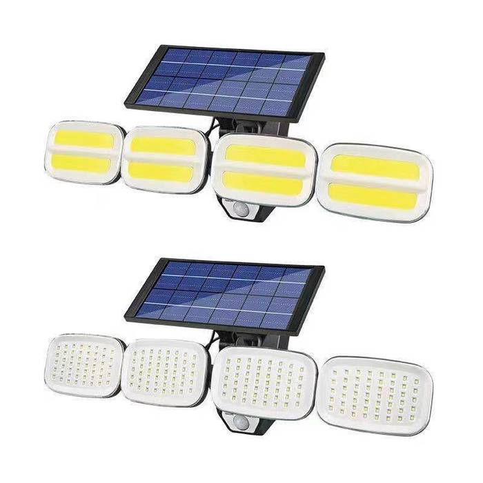 Manufacturer-s spot cross-border new solar outdoor human body induction courtyard street lamp 200led garage wall lamp