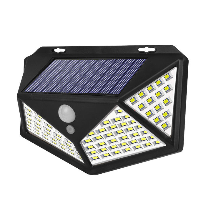 Cross border 100LED solar human body induction lamp bright LED outdoor waterproof street lamp wall garage lamp