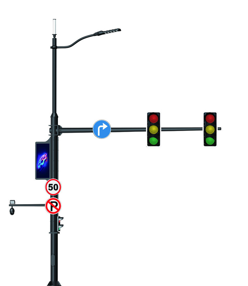 Multifunctional combined pole street lamp pole, intelligent street lamp