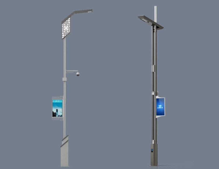 Cái đèn điện tử thành phố đèn pin đôi cánh tay đèn đường thông minh