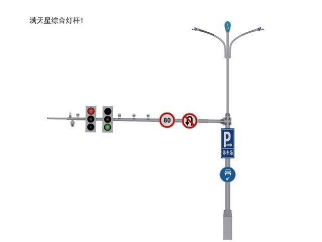 Monitoring lighting multi pole integrated intelligent street lamp