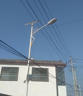 Actual shooting of solar street lamp lighting project