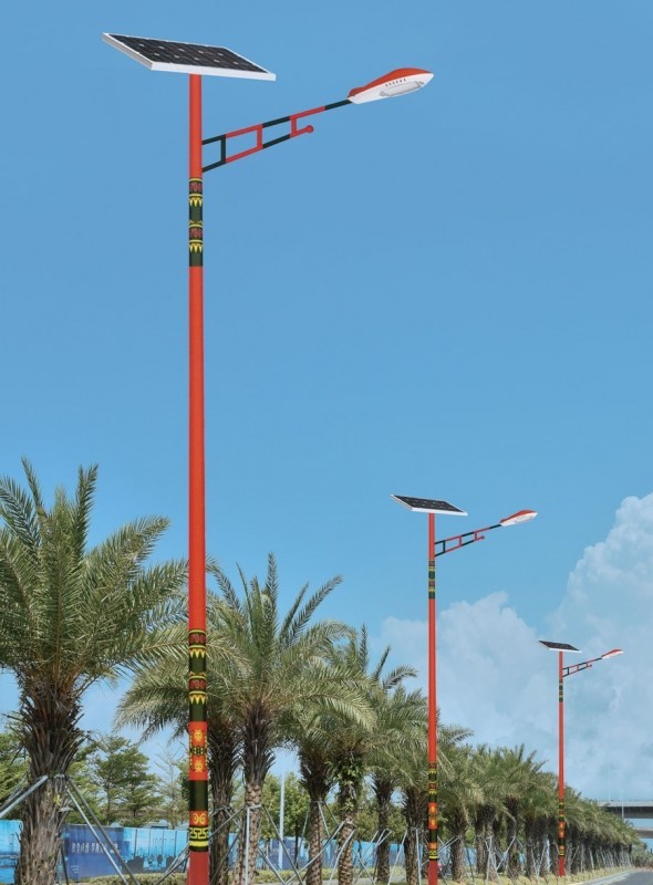 Solar Straßenlaterne, integrierte Lithiumbatterie Projektfonds im Freien