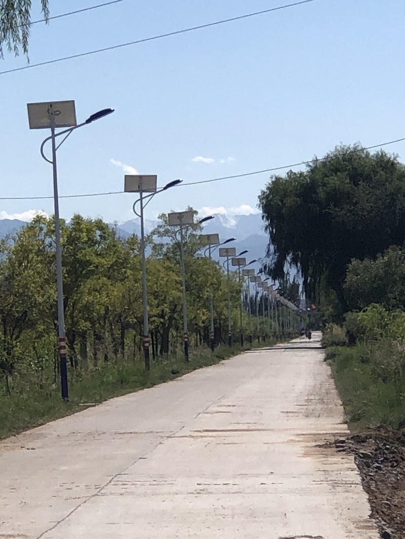 Novo projeto de iluminação de estrada rural, lâmpada de rua solar