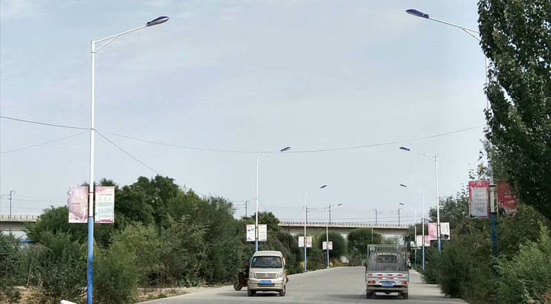 LED straatlamp verlichting reconstructie project voor nieuwe landelijke wegen