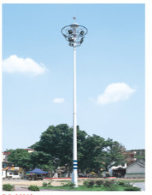 Luar angkat lampu tiang tinggi untuk lampu pencahayaan di Jalan Basketball Square