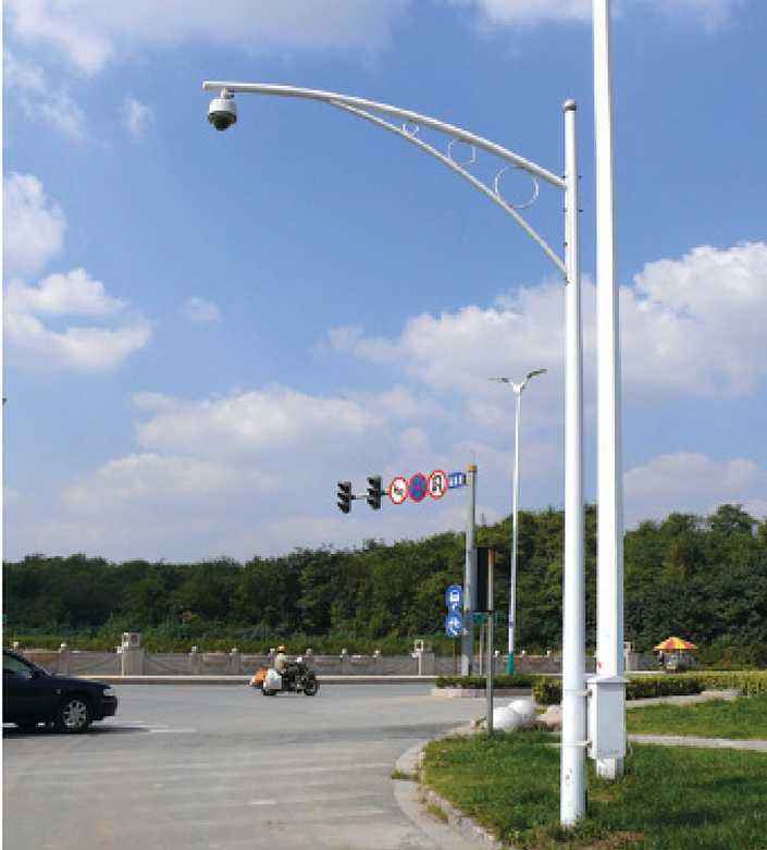 Integrated pole common pole multi pole in one signal lamp pole combination pole