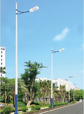 Светодиодна градска лампа, високополюсна лампа, 6м слънчева улична лампа