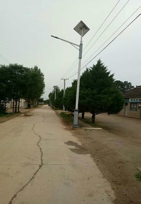 Lâmpada de rua solar integrada, desenho de construção solar da instalação da lâmpada de rua