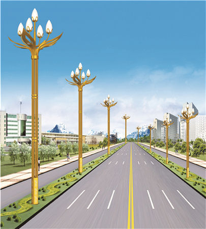 Led Magnolia-lampe, landskape lampe av byens rute park pedestrian gate