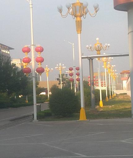 Sitio de construcción del proyecto de iluminación de la lámpara china
