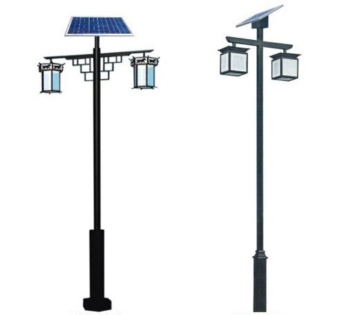Lámpara LED de patio de estilo chino antiguo de doble extremo, lámpara de paisaje, lámpara de carretera de parque