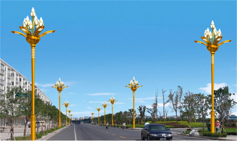 Yulan lamp, Zhonghua lamp ja maastikulamp välismaal munitsipaalsel teel väljakul