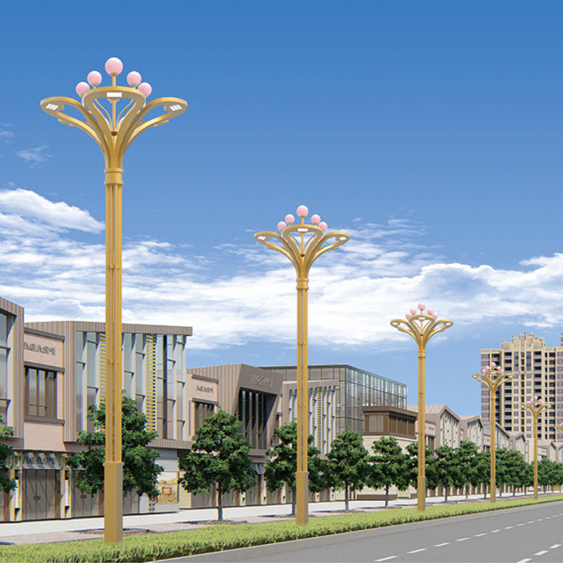 Belediye yolu Çin lambası, büyük görüntü Çin Magnolia Sokağı Lamp-ı yönetti.