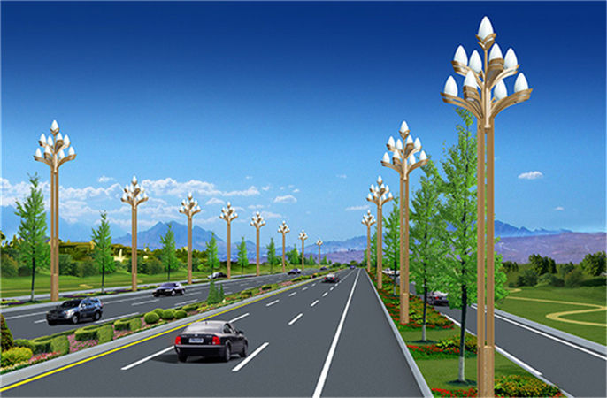 ماغنوليا مصباح الهندسة البلدية ، في الهواء الطلق مربع الطريق مصباح المناظر الطبيعية