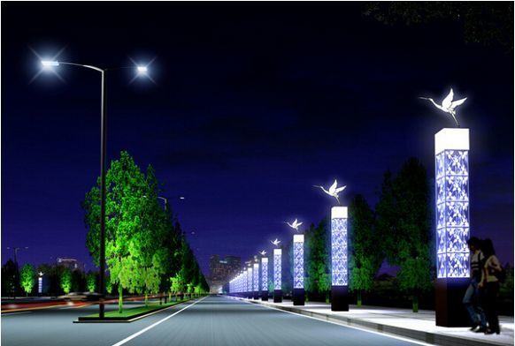 Lampa krajobrazu drogowego, oświetlenie krajobrazu społecznego parku