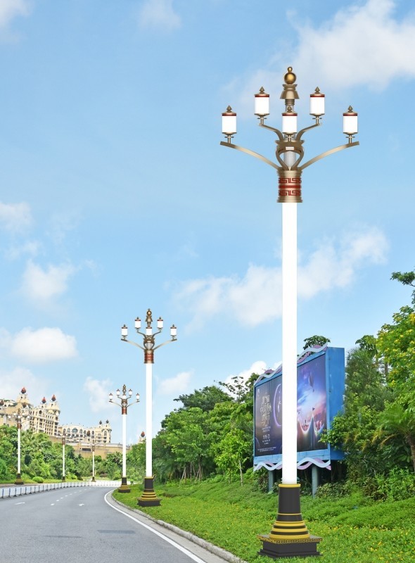 Road landscape lighting Magnolia lamp combination street lamp