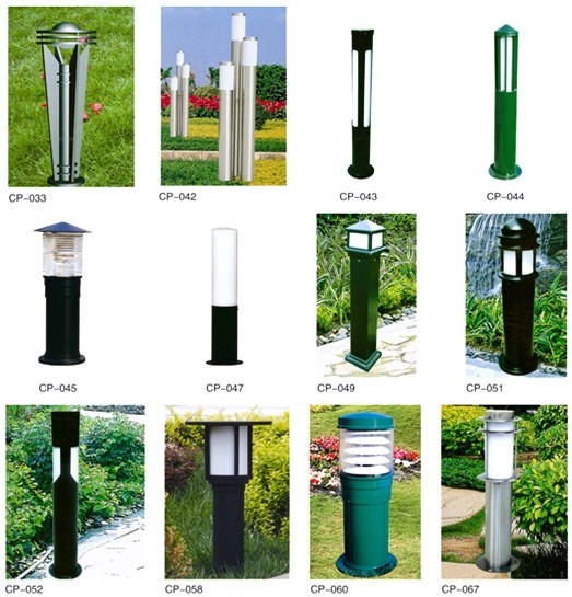 Three color remote control solar column headlamp