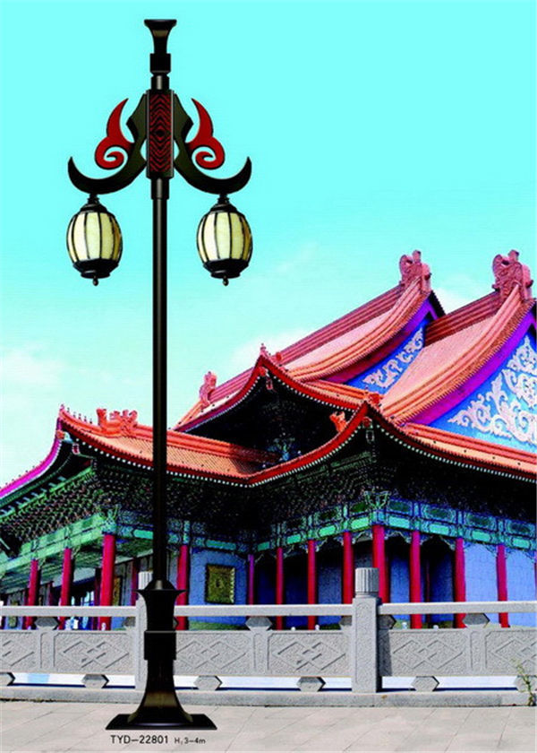 Napolju kvadratno bronzo kineske kolombene lampe